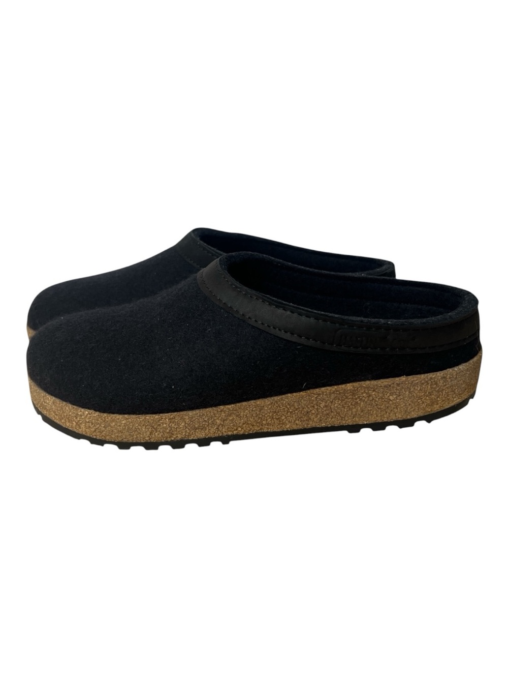 Haflinger Unisex Adult Wool Slip On Clog GZL Black Grizzly EU 41 Slippers